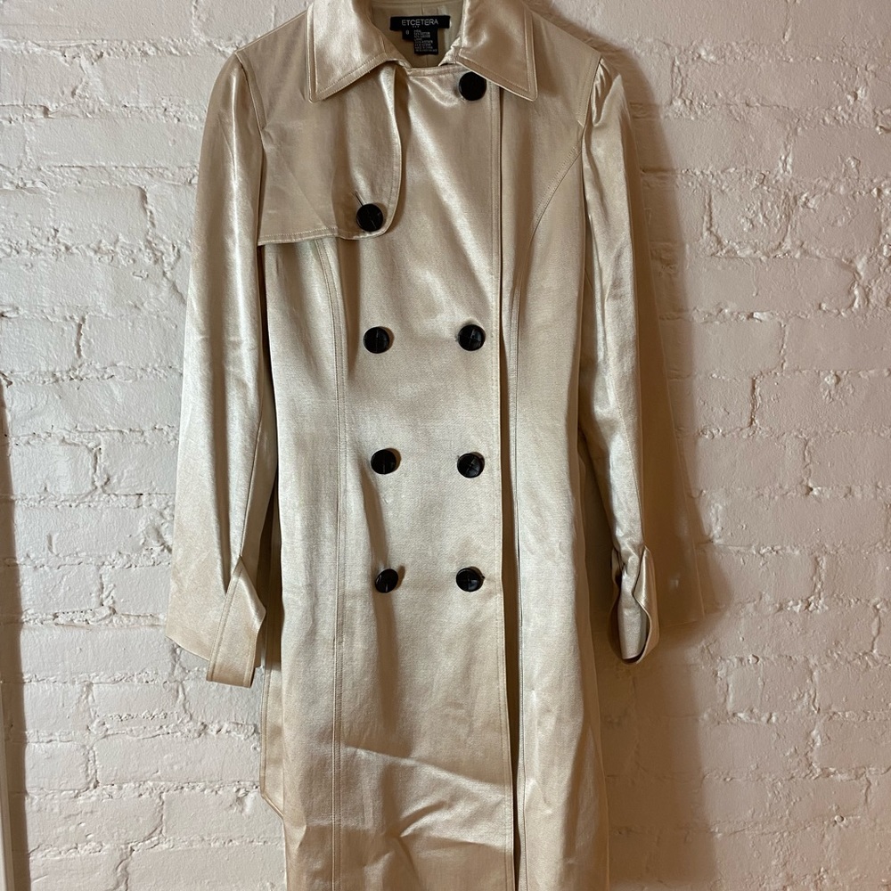 Etcetera Golden Girl Trench. PERFECT CONDITION.